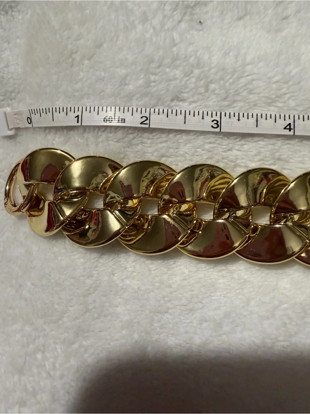 Double Sided Gold-Tone Chunky Link Key & Purse Chain